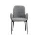 Silla de comedor Beca tapizado tela gris