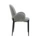 Silla de comedor Beca tapizado tela gris
