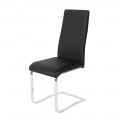 Esszimmerstuhl mit schwarzer PU-Polsterung Camila 46 x 105 x 54 cm.