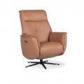 Chaise électrique relaxante Gatlin peau Caoba 85 x 107 x 84 cm