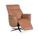 Sillón relax eléctrico de piel marrón caoba Girona