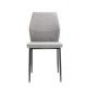 Chaise de salle à manger rembourrée Mérida en tissu Easy Clean gris
