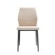 Chaise de salle à manger rembourrée Mérida en tissu Easy Clean beige