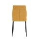 Chaise de salle à manger rembourrée Mérida en tissu Easy Clean moutarde