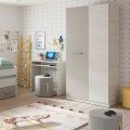 Guarda-roupa juvenil Branco Alpes - Basalto Ares Plus 90 x 200 x 52 cm