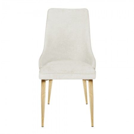Silla Briana beige: La elegancia de las patas en color madera