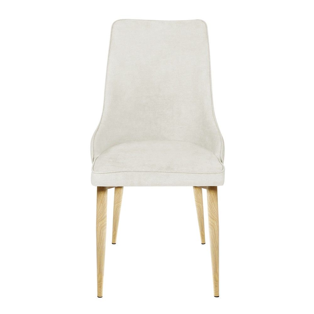 Silla Briana beige: La elegancia de las patas en color madera