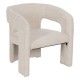 Chaise de salle à manger empilable en tissu beige