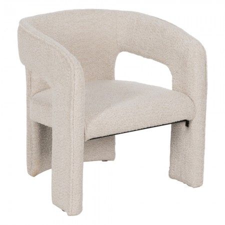 Silla Comedor Tapizada Beige Tejido | fanmuebles