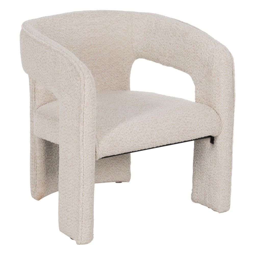 Stapelbarer Esszimmerstuhl Beige Stoff