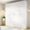 Roupeiro 4 portas e 2 gavetas MAXI - Branco 200 x 215 x 52 cm