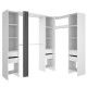 Armario vestidor con cortina rincón Suit Blanco164 - 234 x 205 x 141 cm
