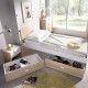 Letto a scomparsa con testiera e due cassetti | fanmuebles