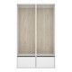 Le placard..-Suit-2 chaussures-frontale-blanc-bois