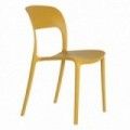 Chaise empilable Barcelona en polypropylène jaune 43 x 83,2 x 43 cm