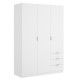 Armário Essen 3 Portas 3 Gavetas Branco