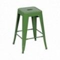 Taburete metálico verde Dallas estilo industrial 42 x 61,2 x 42 cm
