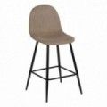 Tabouret de bar haut rembourré Taupe 46 x 96 x 48 cm