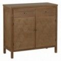 Recibidor 2 cajones 2 puertas Brayan Madera de Paulonia Natural 90 x 90 x 40 cm