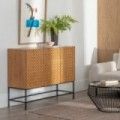 Aparador Marigni de tres puertas color natural 121,5 x 42,5 x 93,5 cm 121,5 x 93,5 x 42,5 cm