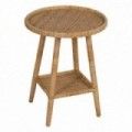 Table d'appoint en rotin de couleur naturelle 45 x 56,5 x 45 cm