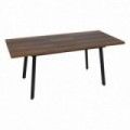 Table extensible en bois Pax Marrón - Noir 138 x 76 x 85 cm