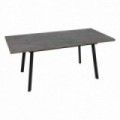 Table extensible en bois Pax Gris - Noir 138 x 76 x 85 cm