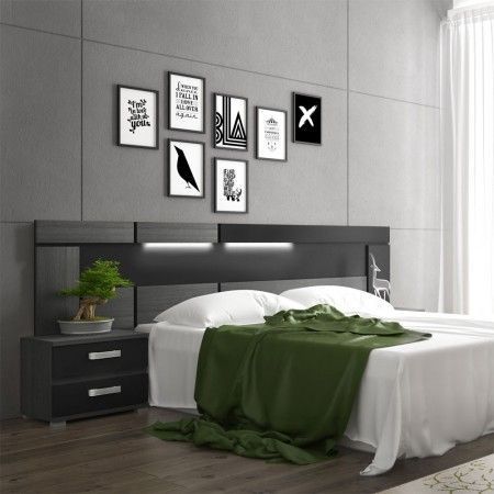 Dormitorio MAGIC LEDs Cabecero con LEDs con 2 Mesitas