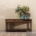 consola marrón madera 184,50 x 50 x 86,80 cm 184,5 x 86,8 x 50 cm