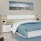 Camera da letto Alaya 016075F con testata e due comodini in rovere canadese e bianco Artik