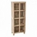 Vitrina a 1 porta in legno di mango 60 x 157,5 x 35,5 cm