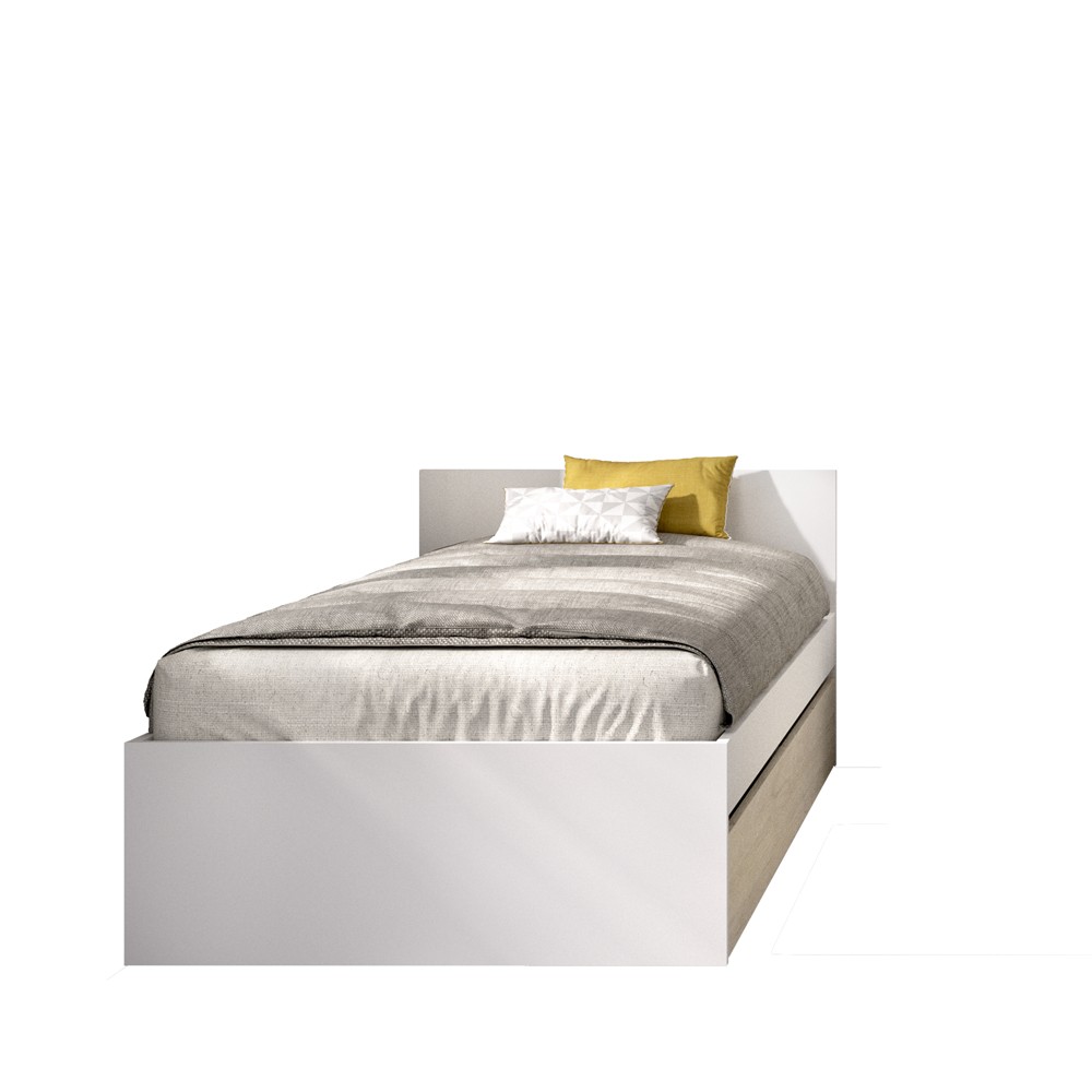 Le lit ..-Top-boîtier à deux tiroirs