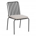 Sedile da giardino stackabile in metallo Antracita 52 x 87 x 57 cm