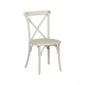 Chaise en polypropylène blanc avec un dossier de 50 x 89 x 41,5 cm