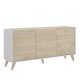 Aparador NESS Blanco Natural 155 cm Diseño Nórdico - fanmuebles