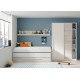 Pacote cama dupla juvenil com armário Elliot fanmuebles