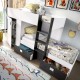 Cama tren con armario Groe Blanco - Rosa 271 x 150 x 111 cm