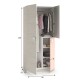 Pacote de cama de casal juvenil e guarda-roupa fanmuebles