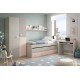 Pacote de cama de casal juvenil e guarda-roupa fanmuebles