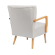 Fauteuil Tasia avec 4 pieds en bois