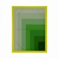 Caixa de impressão abstrata com quadro acrílico verde 60x80x3,3 cm