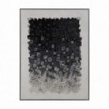 CUADRO ABSTRACTO BLANCO-NEGRO 90 X 120 CM