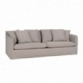 SOFÁ TAUPE TEJIDO SALÓN 237 X 91 X 78 CM