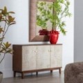 WALLED BLANCO-MARRÓN DM-MADERA 135 X 40 X 80 CM