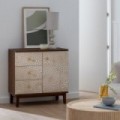 Receptor 3 gavetas 1 porta Manacor madeira esculpida 80 x 80 x 39 cm