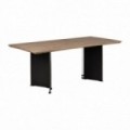 MESA COMEDOR NATURAL MADERA-HIERRO SALÓN 190 X 90 X 77 CM