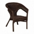 SILLA MARRÓN RATÁN SALÓN 60 X 62 X 78 CM