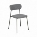 SILLA GRIS TEJIDO-METAL CONTRACT 49 X 47 X 76 CM