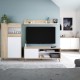 Komplettes Wohnzimmerpaket im nordischen Stil Kikua Plus Canadian Oak – White Artik