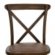 Brauner Holzstuhl mit brauner Lattenrückenlehne (3)